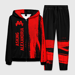 Костюм мужской Asking Alexandria - red gradient по-вертикали, цвет: 3D-черный