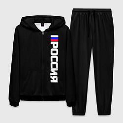 Мужской костюм Россия с флагом чёрный фон