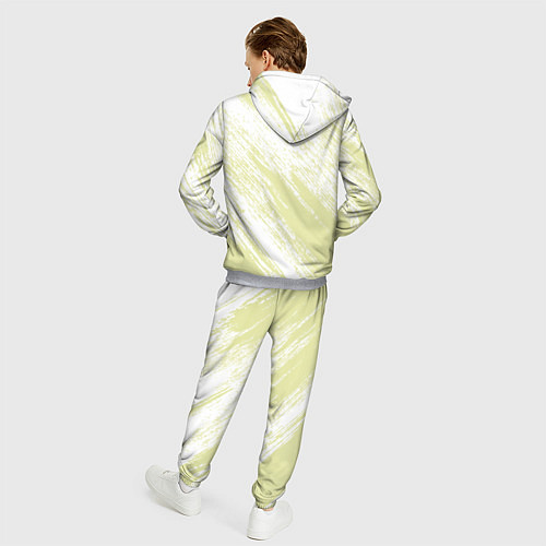 Мужской костюм The color is white and yellow / 3D-Меланж – фото 4