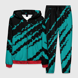 Мужской костюм The color is black and light blue