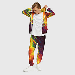 Костюм мужской Абстрактные волны с огнем, цвет: 3D-белый — фото 2