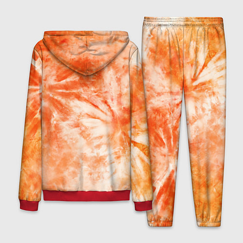 Мужской костюм Оранжевый тай-дай пятна / 3D-Красный – фото 2