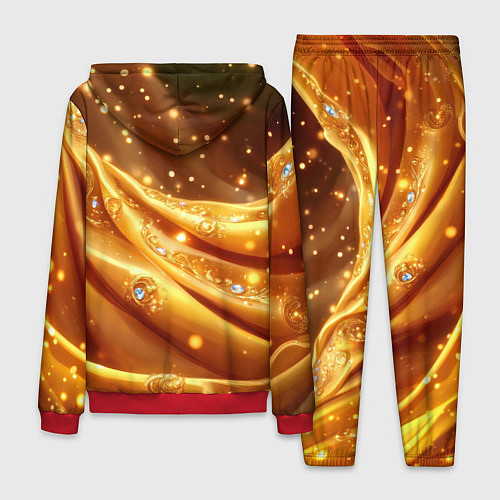 Мужской костюм Золотая ткань с блестками / 3D-Красный – фото 2