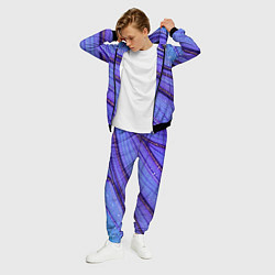 Костюм мужской Синий блестящий паттерн, цвет: 3D-черный — фото 2