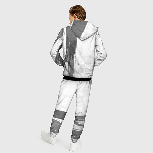 Мужской костюм Hoffenheim - white gradient по-вертикали / 3D-Черный – фото 4