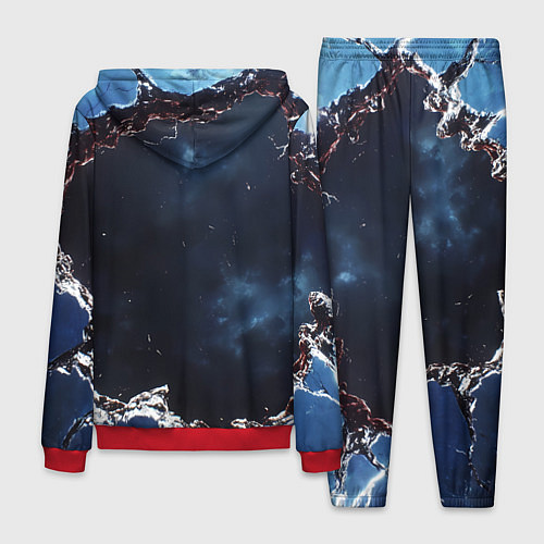 Мужской костюм Объемная дыра в стене текстура / 3D-Красный – фото 2