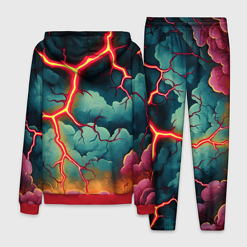 Мужской костюм Молнии в виде разлома / 3D-Красный – фото 2