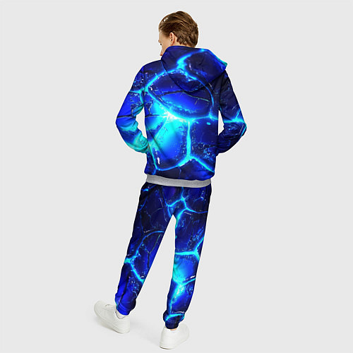 Мужской костюм Синие плиты лед / 3D-Меланж – фото 4