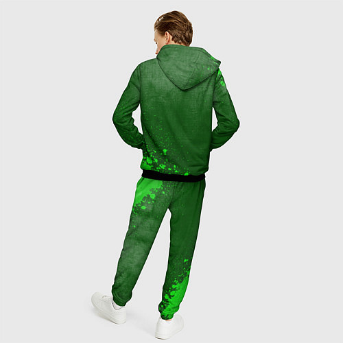 Мужской костюм Hellsing - green gradient вертикально / 3D-Черный – фото 4