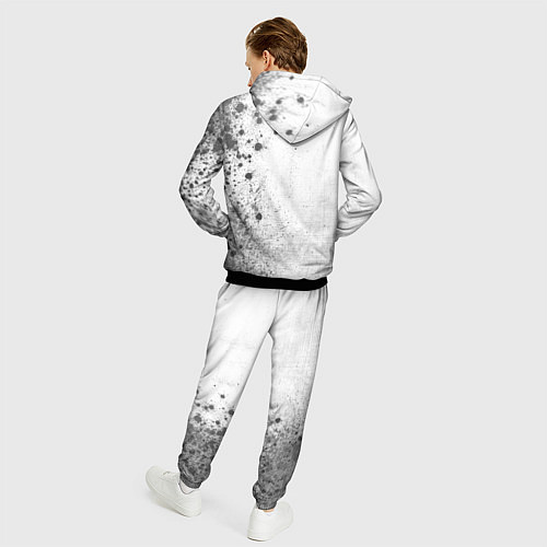 Мужской костюм Ajax - white gradient по-вертикали / 3D-Черный – фото 4