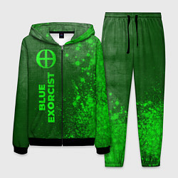 Мужской костюм Blue Exorcist - green gradient по-вертикали