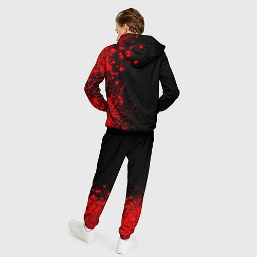 Мужской костюм Blink 182 - red gradient по-вертикали / 3D-Черный – фото 4