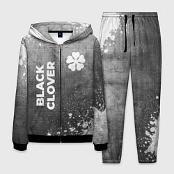 Мужской костюм Black Clover - grey gradient вертикально