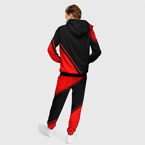 Мужской костюм Assassins Creed - red gradient вертикально / 3D-Черный – фото 4
