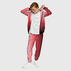 Костюм мужской Мягкий градиент красно-розовый текстура крошка, цвет: 3D-черный — фото 2