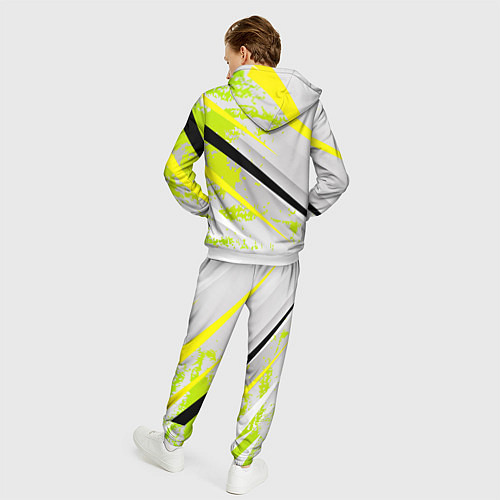 Мужской костюм Color white light green / 3D-Белый – фото 4