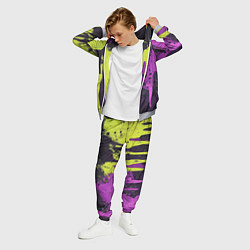 Костюм мужской Желтая и фиолетовая краска на черном, цвет: 3D-меланж — фото 2
