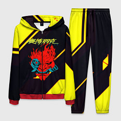 Костюм мужской Cyberpunk 2077 geometry steel, цвет: 3D-красный