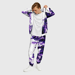 Костюм мужской Фиолетовый огонь текстура, цвет: 3D-белый — фото 2
