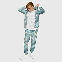 Костюм мужской Холодный голубой абстракция, цвет: 3D-белый — фото 2