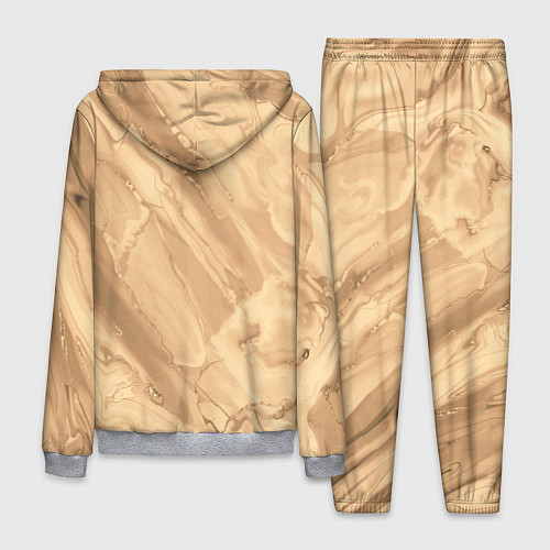 Мужской костюм Бежевая текстура каменная мрамор / 3D-Меланж – фото 2
