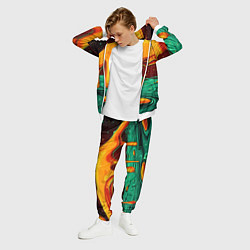 Костюм мужской Оранжевая клякса текстура, цвет: 3D-белый — фото 2