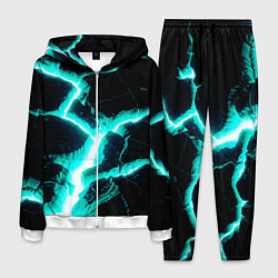 Мужской костюм Color light blue black