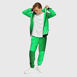 Костюм мужской Чёрно-зелёный градиент пополам, цвет: 3D-черный — фото 2