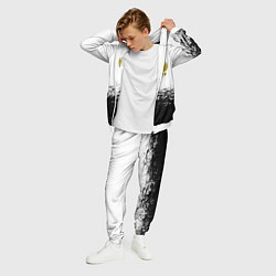 Костюм мужской Россия черно белые краски, цвет: 3D-белый — фото 2