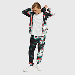 Костюм мужской Monster energy огонь глитч, цвет: 3D-белый — фото 2