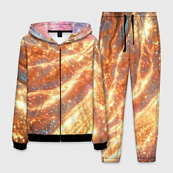 Мужской костюм Золотистая блестящая текстура