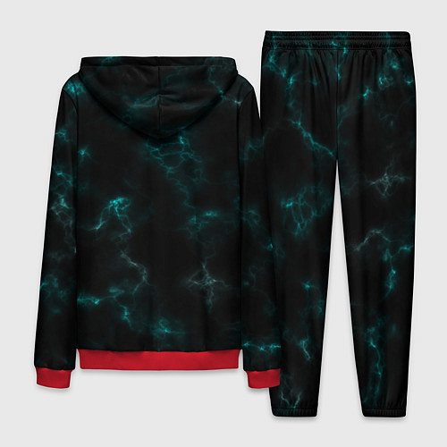 Мужской костюм Color black turquoise / 3D-Красный – фото 2
