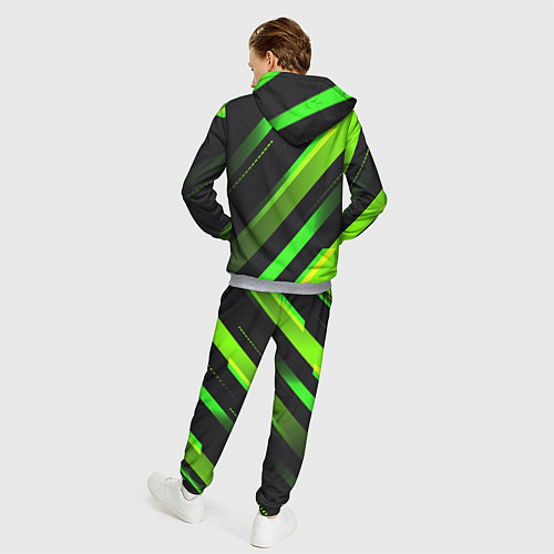 Мужской костюм Color black green / 3D-Меланж – фото 4