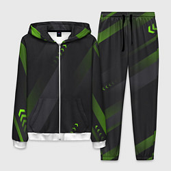 Мужской костюм Color black green