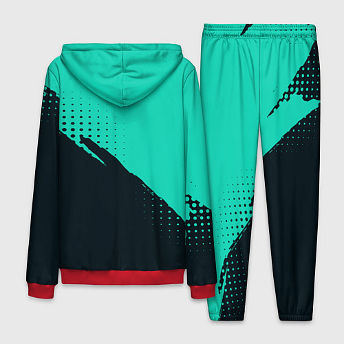 Мужской костюм Color black light blue / 3D-Красный – фото 2