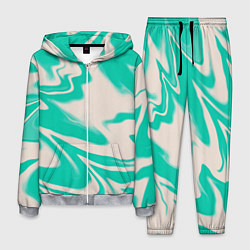 Мужской костюм Color white turquoise