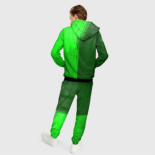 Мужской костюм Apex Legends - green gradient по-вертикали / 3D-Черный – фото 4