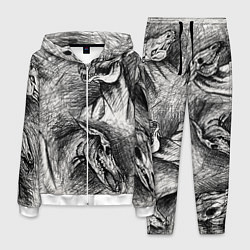 Костюм мужской Черепа лошадей, цвет: 3D-белый