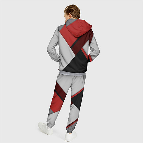 Мужской костюм Color black red grey / 3D-Меланж – фото 4