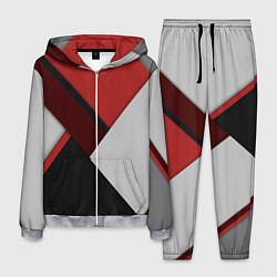 Мужской костюм Color black red grey