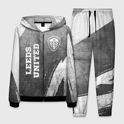 Костюм мужской Leeds United - grey gradient вертикально, цвет: 3D-черный