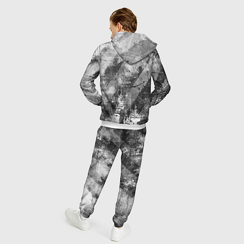 Мужской костюм Абстракция - atomic gray / 3D-Белый – фото 4