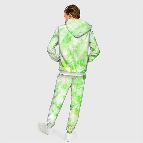 Мужской костюм Абстракция - light green atom / 3D-Белый – фото 4