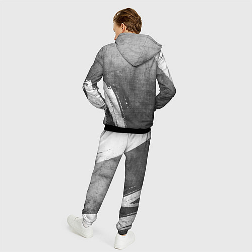 Мужской костюм Ajax - grey gradient вертикально / 3D-Черный – фото 4