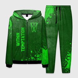 Мужской костюм Within Temptation - green gradient вертикально