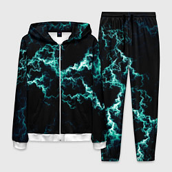 Мужской костюм Lightning light blue glow