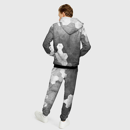 Мужской костюм Half-Life - grey gradient вертикально / 3D-Черный – фото 4