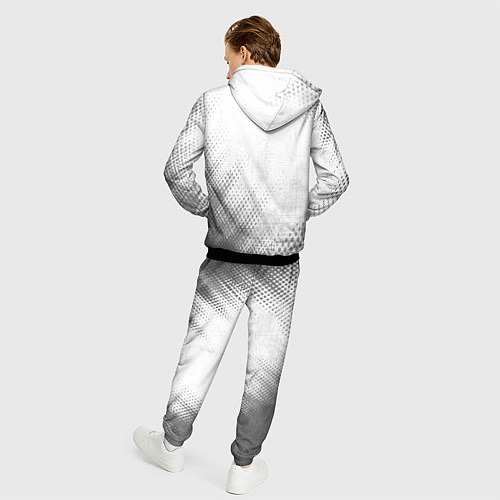 Мужской костюм One Piece - white gradient вертикально / 3D-Черный – фото 4