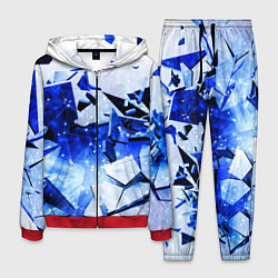 Мужской костюм Абстрактный космический синий фон неоновых плит