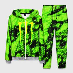Костюм мужской Monster energy кислотное лого, цвет: 3D-меланж